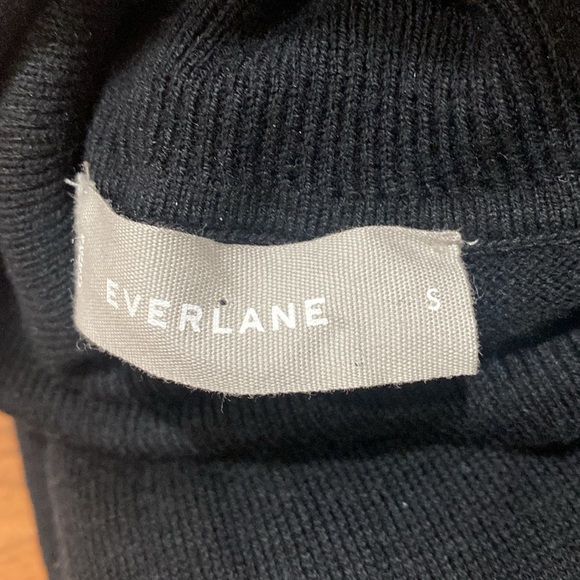Everlane Women's Short Sleeve Black Turtleneck Wool Blend Fall Winter Sweater S - Picture 8 of 8